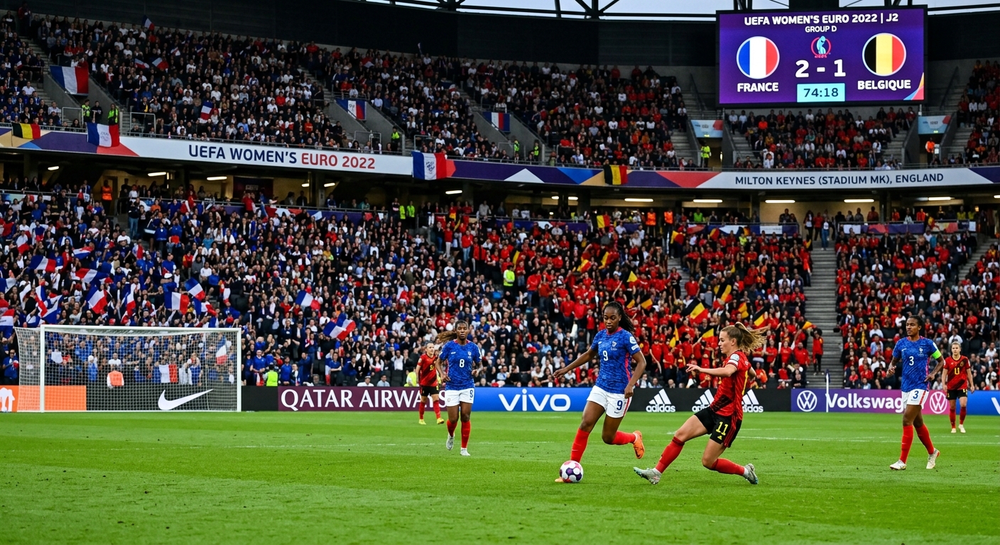 Euro féminin UEFA 2022 le match France – Belgique